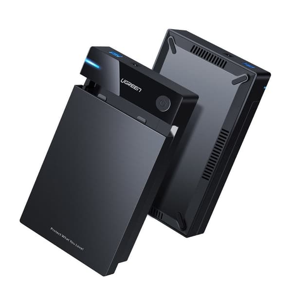 Lommehus til SATA 3.5'' USB 3.0 HDD - sort
