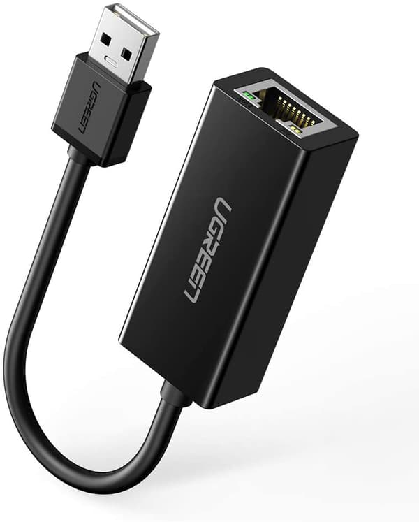 Externt LAN RJ45 - USB 2.0 100 Mbps - svart