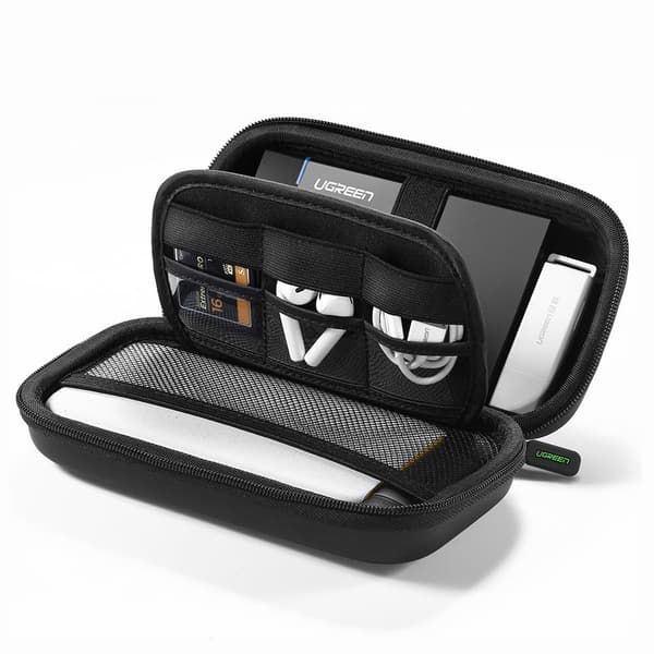 Taskeboks til HDD-harddisk og GSM-tilbehør 18x9,5x5,5cm sort