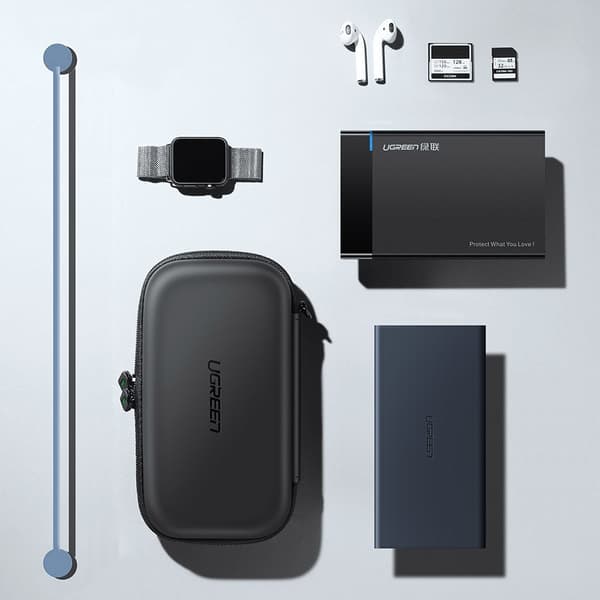 Taskeboks til HDD-harddisk og GSM-tilbehør 18x9,5x5,5cm sort