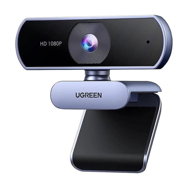 Full HD -verkkokamera mikrofoneilla USB-A-videotallennuksia varten - harmaa