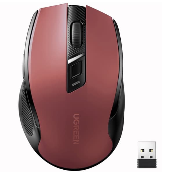 Exakt trådlös USB-mus 2.4GHz Bluetooth 5.0 optisk 4000 DPI röd
