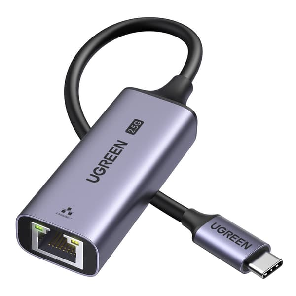 Sovitin Ethernet USB-C - RJ45 2.5G verkkokortti, harmaa