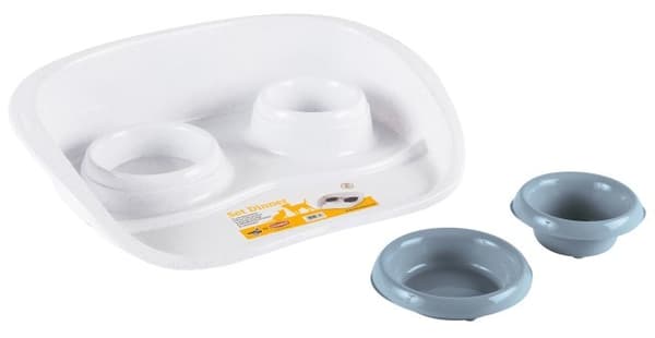 KERBL Stativ med skåle, 1 x 300 ml, 1 x 250 ml