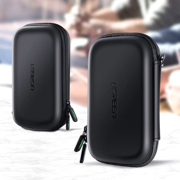Fodral för hårddisk och GSM-tillbehör 18x9,5x5,5cm svart
