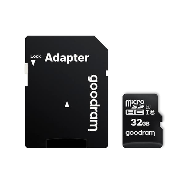 Mikrokort 32GB micro SD HC UHS-I klass 10 minneskort + SD-adapter
