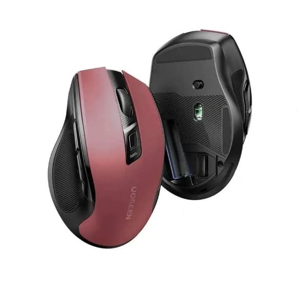 Præcis trådløs USB-mus 2.4GHz Bluetooth 5.0 optisk 4000 DPI rød
