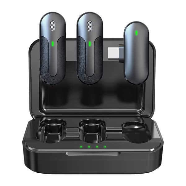 Devia Trådlöst Mikrofonset med USB-C-mottagare - Svart