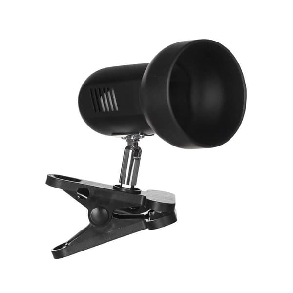 Activejet Clip-on skrivebordslampe, sort, metal, E27 gevind