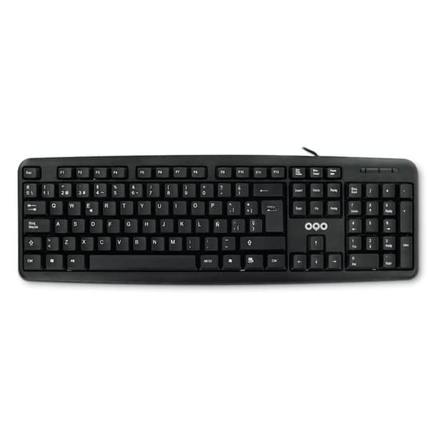 Tangentbord OQO T001-U Svart Multicolour Qwerty Spanska Svart
