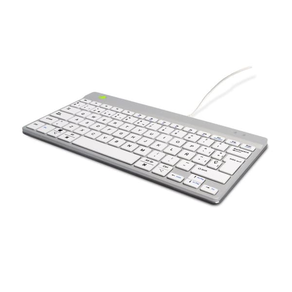 Tangentbord R-Go RGOCOESWDWH Vit Qwerty Spanska Vit
