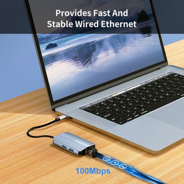USB 6 in 1 Station USB-C Hub Multiport