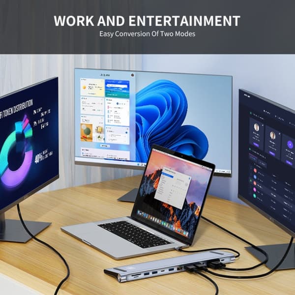 USB Docking Station Adapteri 12