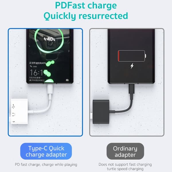 3 in 1 USB-C / Type-C + USB + 3.5mm
