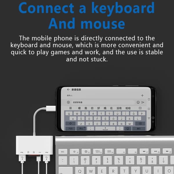 5 in 1 USB-C Male to SD / TF / 2xUSB / Type-C