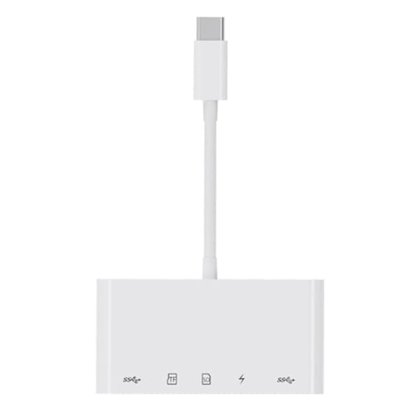 5 in 1 USB-C Male to SD / TF / 2xUSB / Type-C
