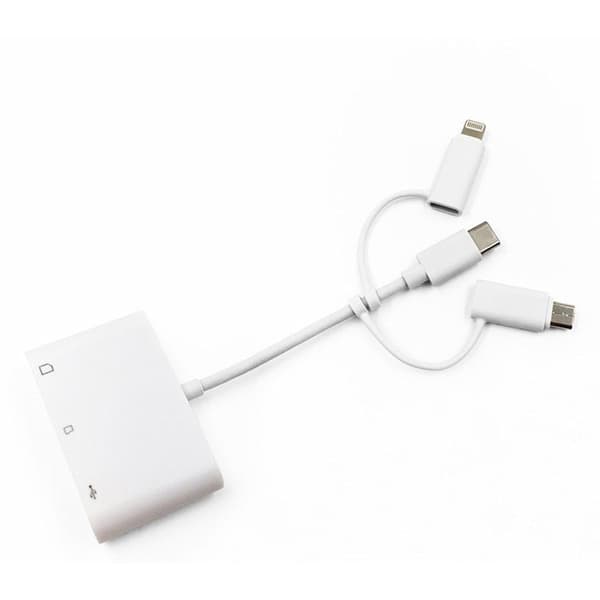 3 in 1 Micro USB And Type-C to TF & SD Korttilukija