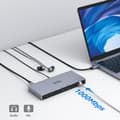 Miniatyrbillede 4 af 5: MOKiN 14-i-1 Docking Station, 4K HDMI Udgange, 100W Strømforsyning,Rummet Grå