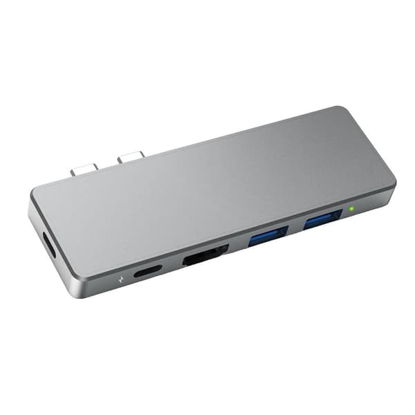 USB-C-hubb, 4K HDMI-utgång, hög hastighet Thunderbolt 3,Silver