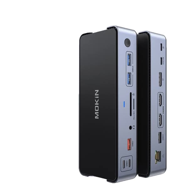 MOKiN USB C Hub, 15 porte, 8K@30Hz Dual HDMI,15 I 1 (2HDMI DP)