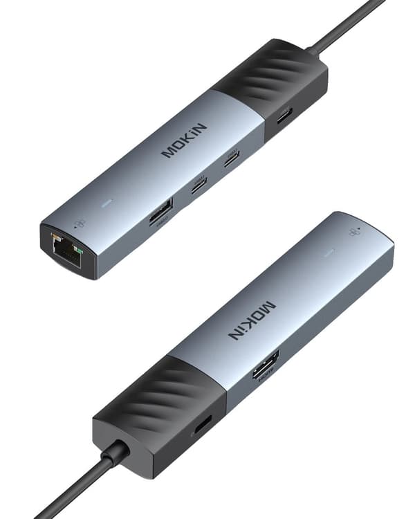 MOKiN USB-C Hub, 4K@60Hz HDMI, PD 100W Snabbladdning,7 i 1 (HDMI 10 Gbps)