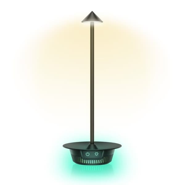 Trådløs LED-lampe med RGB-sokkel, berøringsdæmpbar Sort