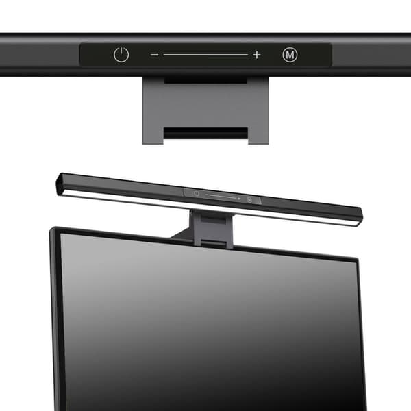 Maclean justerbar LED-lysbjælke til computer/skærm, 3 lysfarver, justerbar lysstyrke, USB type-C, 5V, MCE620