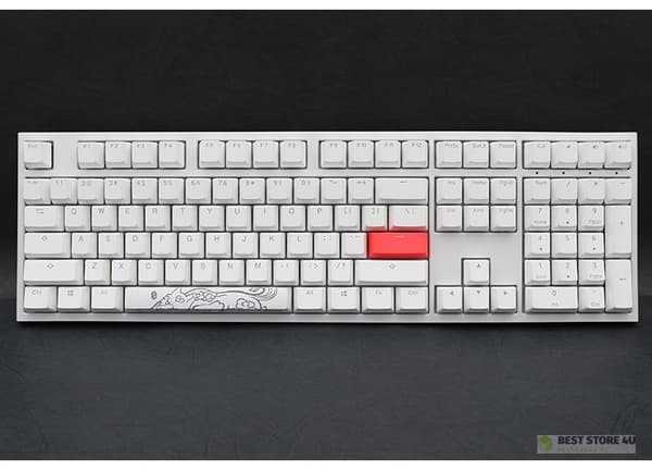 Ducky ONE 2 White Edition tangentbord Universal USB Tysk Vit