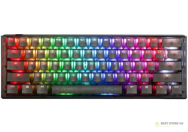 Ducky One 3 Aura Black Mini Gaming Tangentbord, RGB LED - MX-Silent-Röd