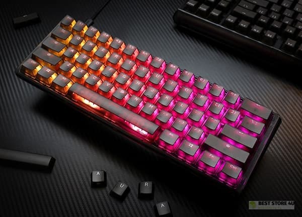 Ducky One 3 Aura Black Mini Gaming Tangentbord, RGB LED - MX-Silent-Röd