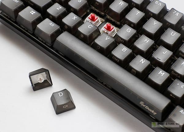 Ducky One 3 Aura Black Mini Gaming Tangentbord, RGB LED - MX-Silent-Röd
