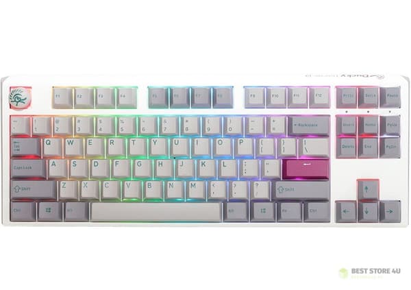 Ducky One 3 TKL Gaming USB US Engelsk Sølv Gaming Tastatur Sølv