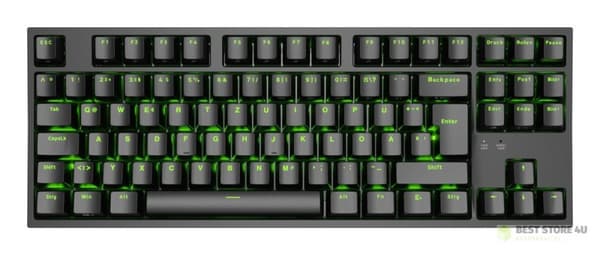 GAMINGTASTATUR GENESIS THOR 404 TKL DE RGB BAGLYSNING MEKANISK SORT GATERON GULT PR