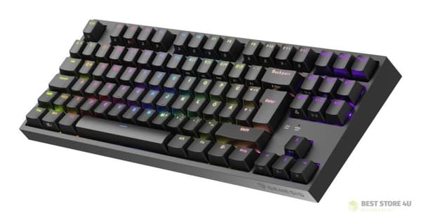 Genesis THOR 404 TKL -pelinäppäimistö, RGB-taustavalo, mekaaninen, musta, keltainen