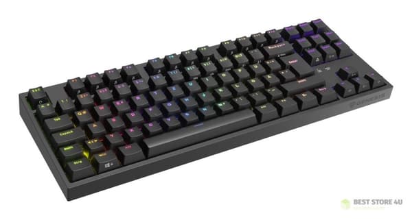Genesis THOR 404 TKL -pelinäppäimistö, RGB-taustavalo, mekaaninen, musta, keltainen