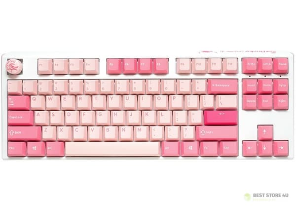 Ducky One 3 TKL Gaming USB QWERTZ -pelinäppäimistö, saksankielinen, pinkki