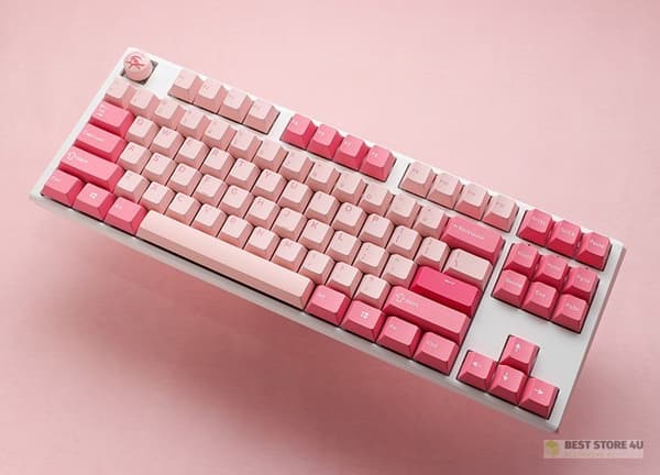 Ducky One 3 TKL Gaming USB QWERTZ -pelinäppäimistö, saksankielinen, pinkki