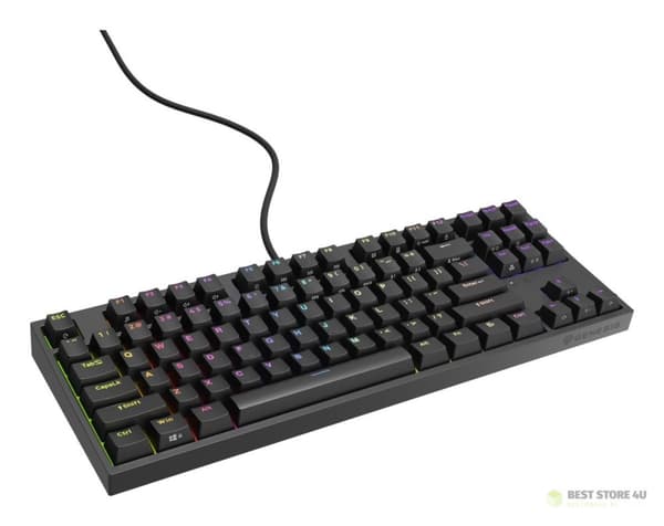 GAMINGTASTATUR GENESIS THOR 404 TKL US RGB BAGLYSNING MEKANISK SORT KAILH BOX BRUN