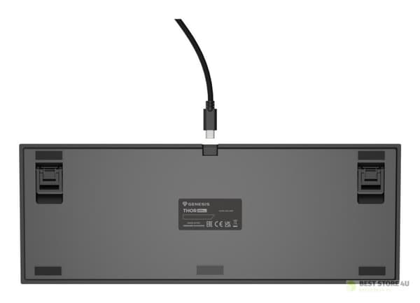 GAMINGTASTATUR GENESIS THOR 404 TKL US RGB BAGLYSNING MEKANISK SORT KAILH BOX BRUN