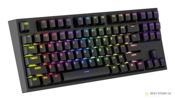 GAMINGTASTATUR GENESIS THOR 404 TKL US RGB BAGLYSNING MEKANISK SORT KAILH BOX BRUN