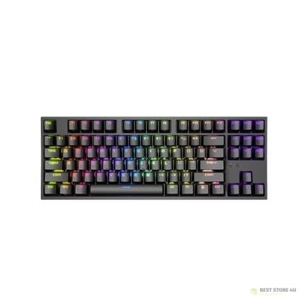 GAMINGTASTATUR GENESIS THOR 404 TKL US RGB BAGLYSNING MEKANISK SORT KAILH BOX BRUN Sort