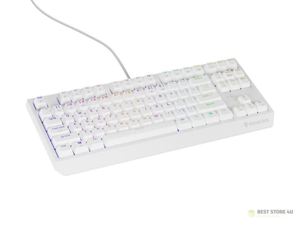 GENESIS Thor 230 TKL Gaming-tastatur USB + RF trådløs + Bluetooth QWERTY hvid