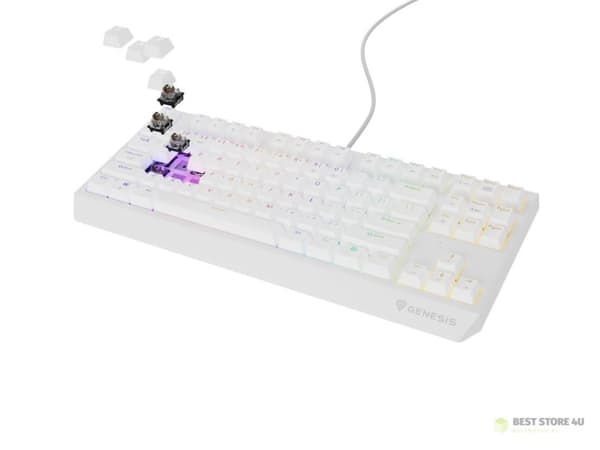 GENESIS Thor 230 TKL Gaming-tastatur USB + RF trådløs + Bluetooth QWERTY hvid