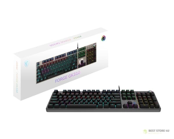 Gamingtastatur Sort US/FORGE GK310 RØD MSI