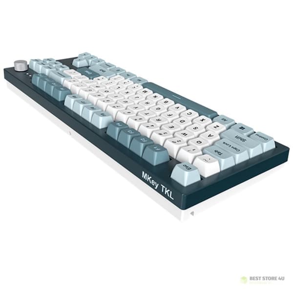 Montech MKey TKL Gamingtangentbord USB Mörkgrå, Ljusblå, Vit