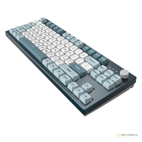 Montech MKey TKL Gamingtangentbord USB Mörkgrå, Ljusblå, Vit