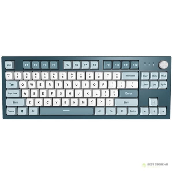 Montech MKey TKL Gamingtangentbord USB Mörkgrå, Ljusblå, Vit
