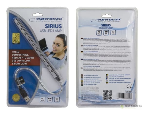 EA148 Esperanza USB-bärbar dator LED-lampa