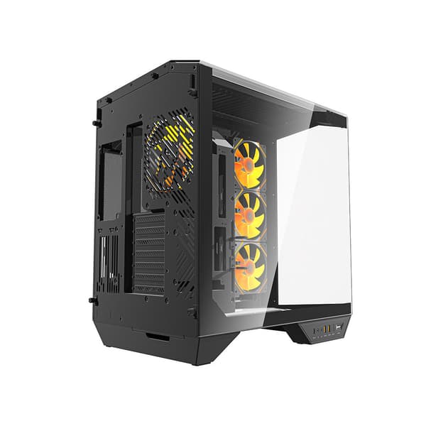 Darkflash DY470 Datorchassi med 4 ARGB fläktar - Svart