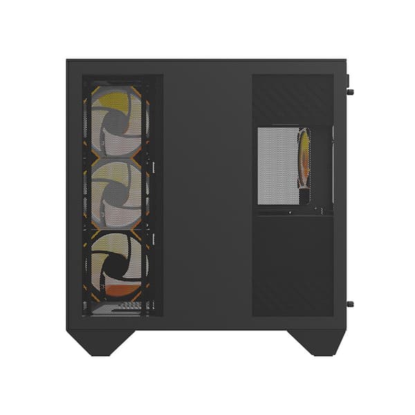 Darkflash DY470 Datorchassi med 4 ARGB fläktar - Svart